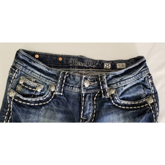 Miss Me Jeans Size 25 Womens JE5152P10 Capri Cropped Size 25x22 - Picture 4 of 7
